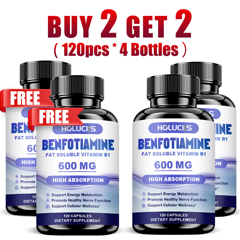 Health With Wellness - Benfotiamine Capsules, with Fat-Soluble Vitamin B1,